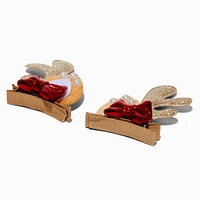 Reindeer Antlers Glitter Hair Clips - 2 Pack