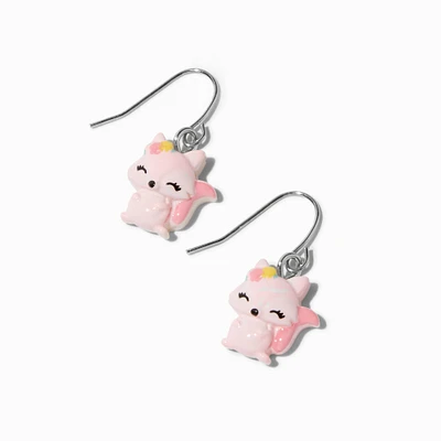 Pink Fox 1" Drop Earrings