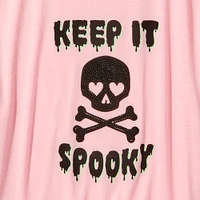 ''Keep It Spooky'' Skull Halloween Tee