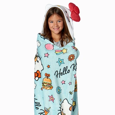 Hello Kitty® World of Kitty Hooded 3D Sculpted Hood Silk Touch Throw Blanket (ds)