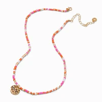 Best Friends Beaded Gold-tone Coin Pendant Necklaces - 2 Pack