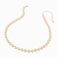 Gold-tone Shot Beaded Necklace