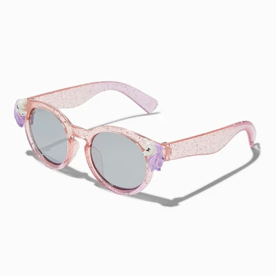 Claire's Club Unicorn Pink Glitter Mod Sunglasses