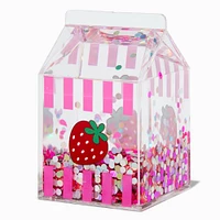 Strawberry Milk Carton Water-Filled Decor