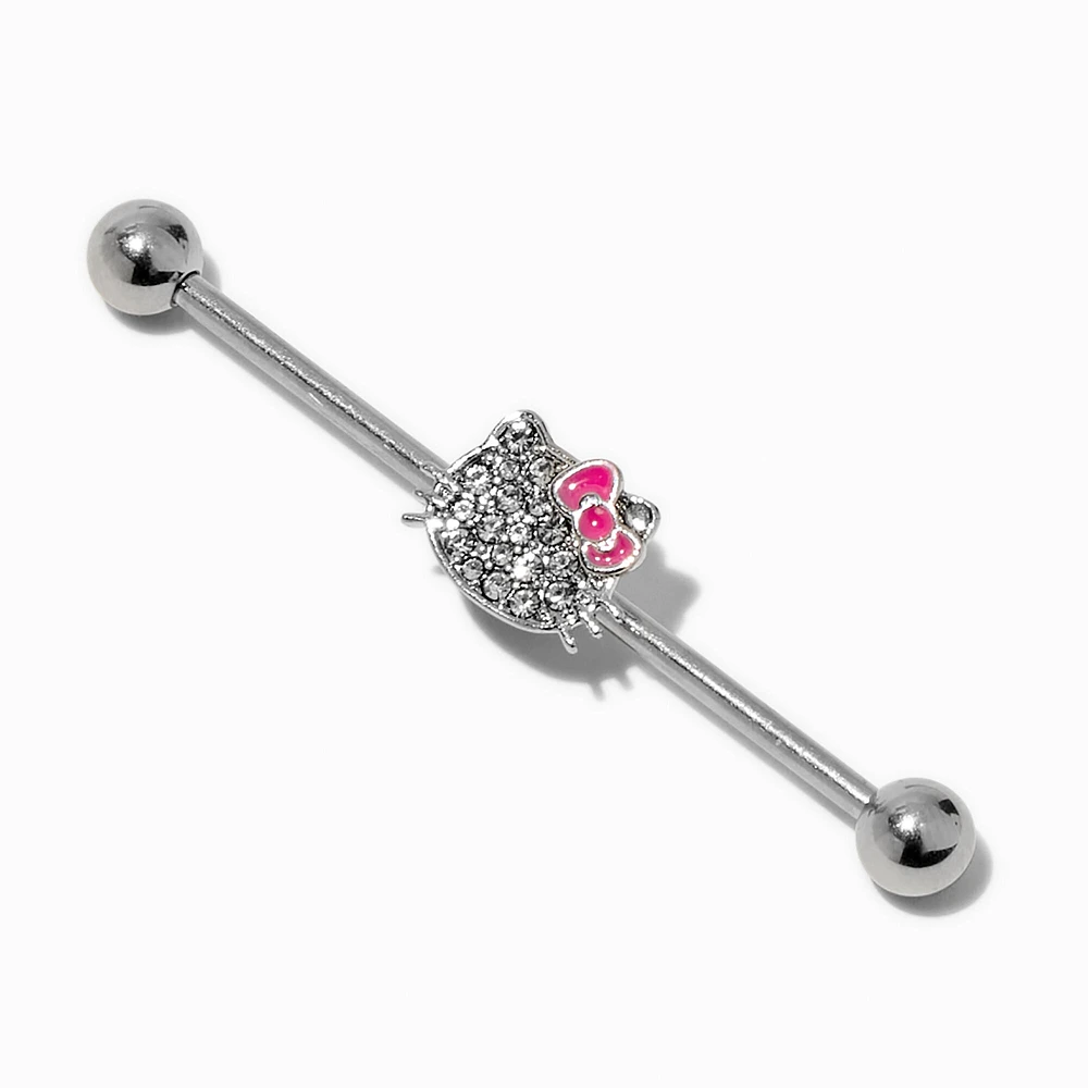 Hello Kitty® Crystal Face 14G Industrial Bar