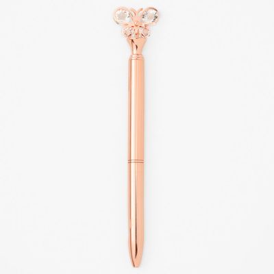 Jeweled Butterfly Rose Gold Pen