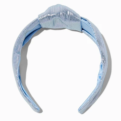 Blue Lurex Knotted Headband