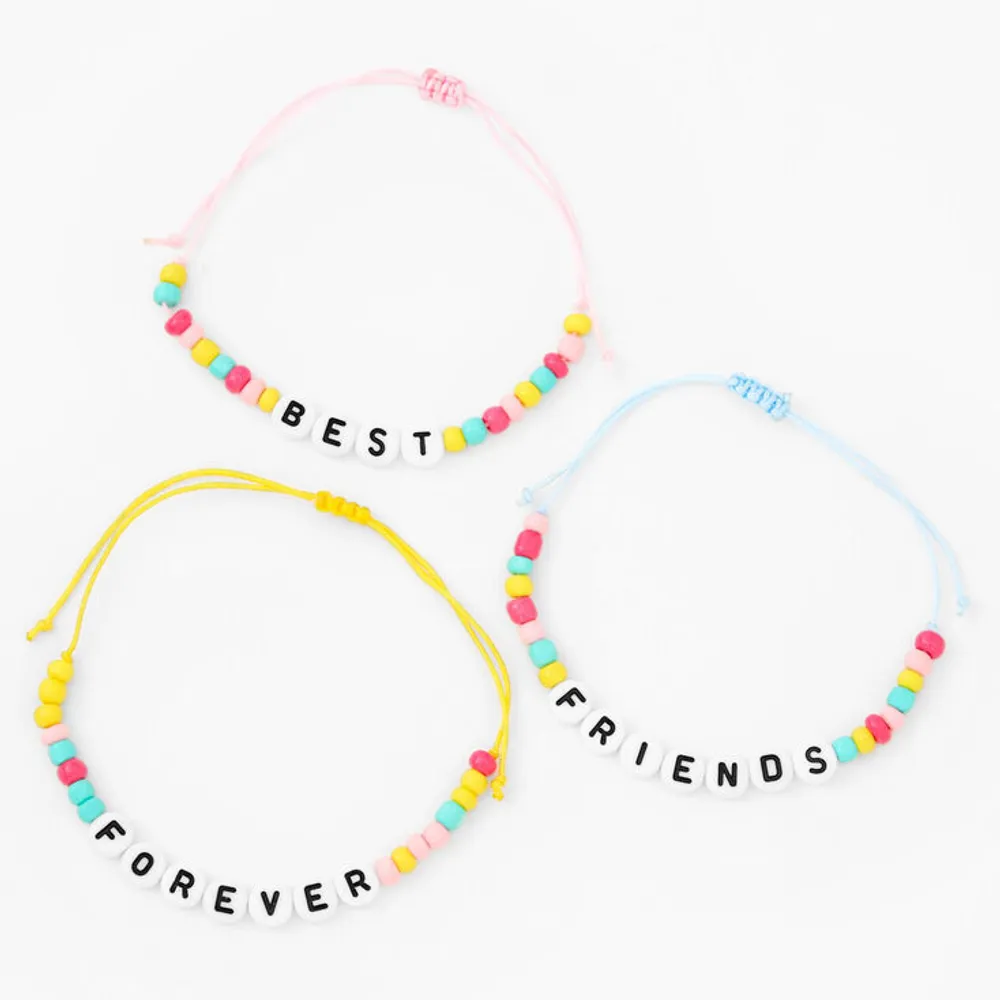 Claire's Best Friends Forever Beaded Bracelets (3 pack) | Brazos Mall