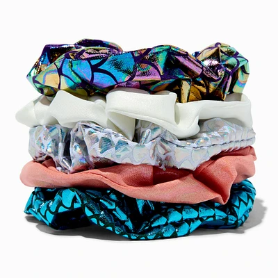 Mermaid-Themed Hair Scrunchies - 5 Pack