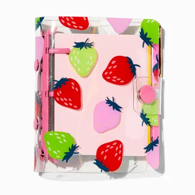 Strawberry Print Mini Journal Notebook