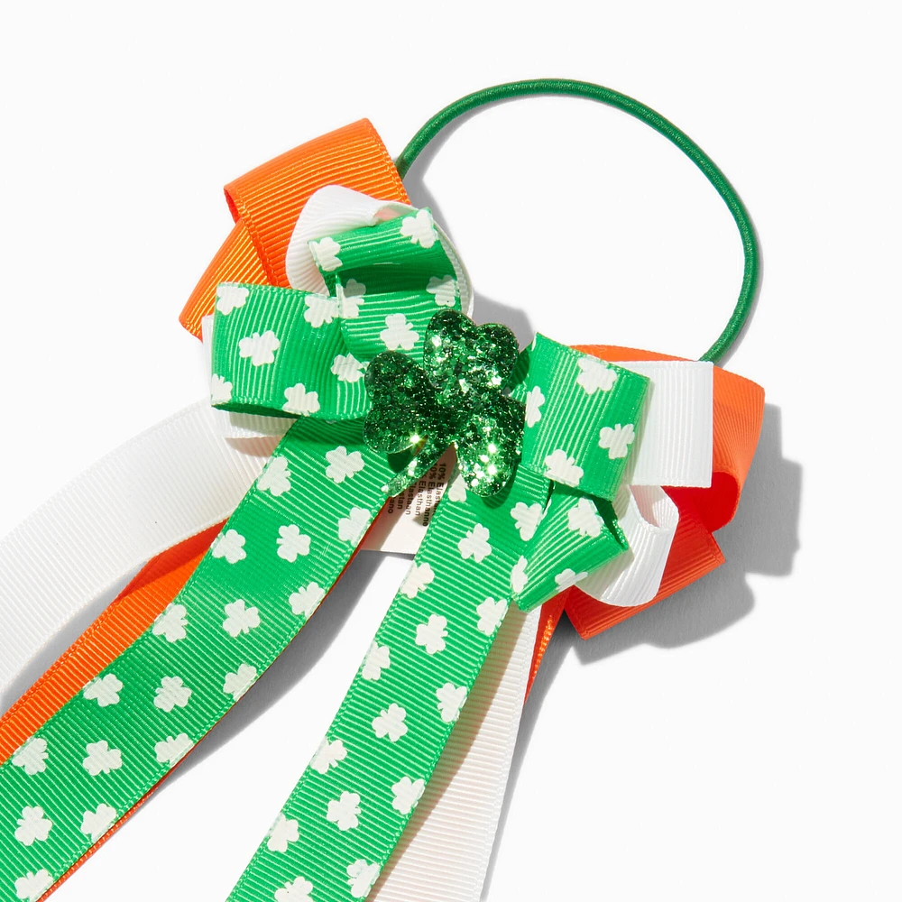 St. Patrick's Day Irish Flag Bow Hair Tie