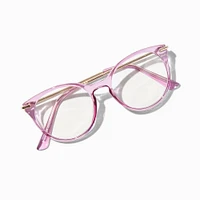 Translucent Violet Round Clear Lens Frames