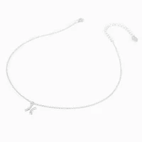 Silver Crystal Zodiac Symbol Pendant Necklace