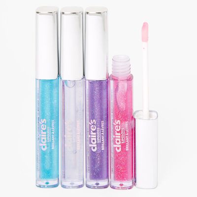 Rainbow Strawberry Shimmer Lip Gloss Set - 4 Pack