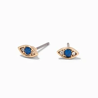 Gold Evil Eye Stud Earrings