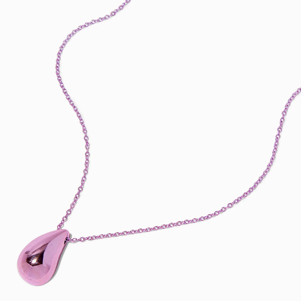 Anodized Teardrop Pendant Necklace