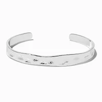 Silver-tone Wavy Cuff Bracelet