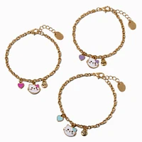 Best Friends Cat Charm Bracelets - 3 Pack