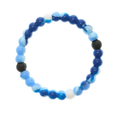 Marble Swirl Fortune Stretch Bracelet - Blue