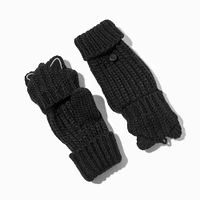 Black Cat Convertible Gloves