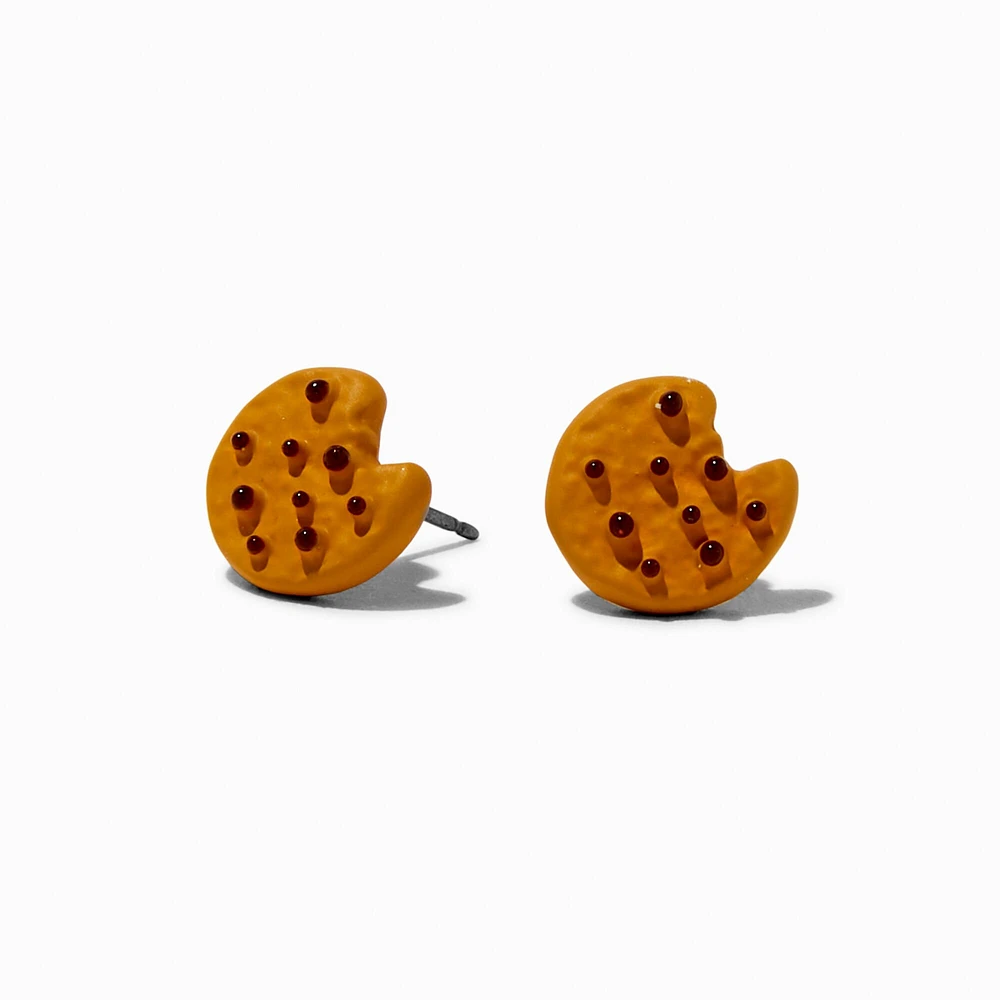 Chocolate Chip Cookie Stud Earrings