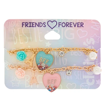 Best Friends Paris Love Charm Bracelets - 2 Pack