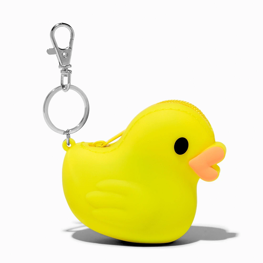 Yellow Duck Jelly Coin Purse Keychain