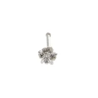 Silver 22G Cubic Zirconia Star Nose Stud