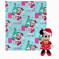 Disney Minnie Mouse Holiday Hugger Pillow & Silk Touch Blanket Set