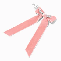 Blush Pink Long Tail Hair Bow Clip
