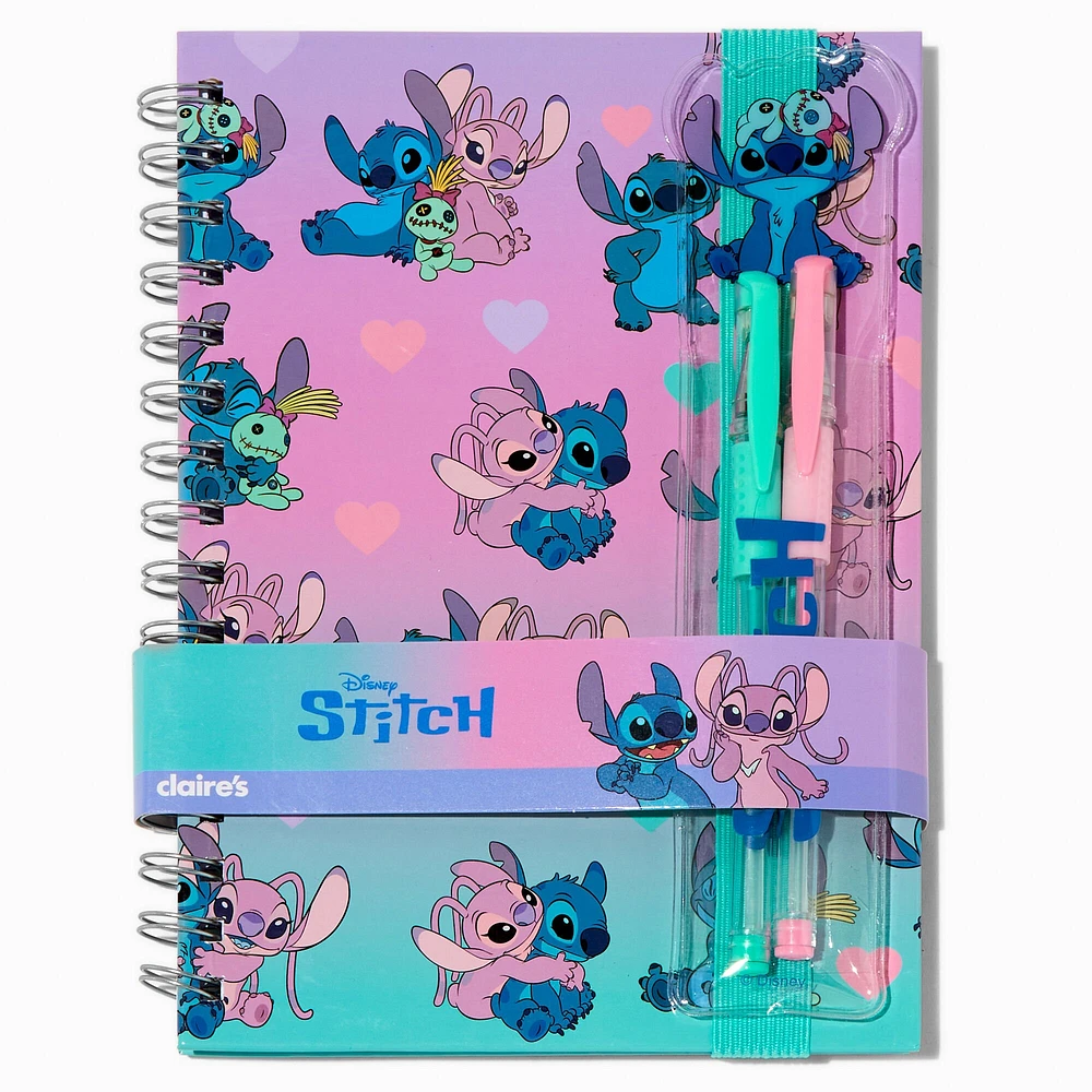 Disney Stitch Claire's Exclusive BFF Pen Set & Spiral Notebook