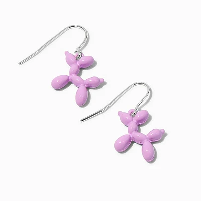 Purple Balloon Animal 0.5" Drop Earrings