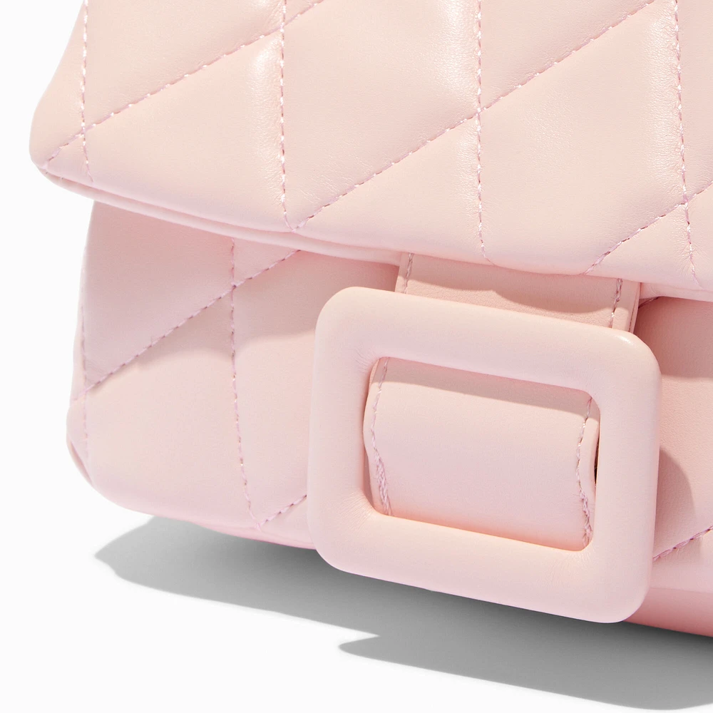 Quilted Pink Puffy Shoulder Bag