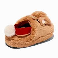 Reindeer Youth Plush Slippers