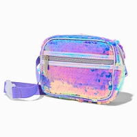 Purple Sequin Belt Bag