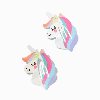 Claire's Club Unicorn Snap Hair Clips - 2 Pack