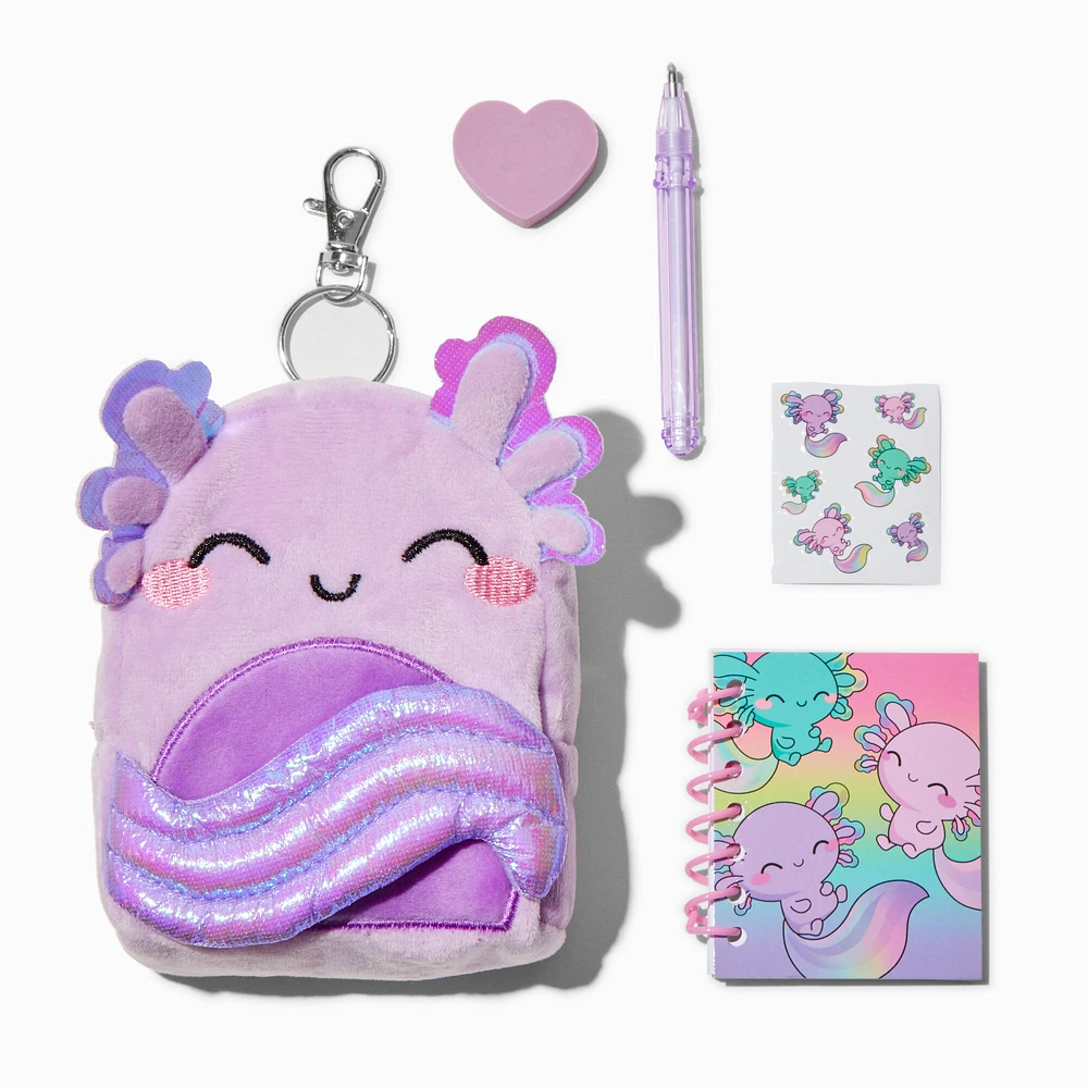 Purple Axolotl 4'' Backpack Stationery Set