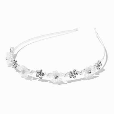 Silver Frosted Flower Headband