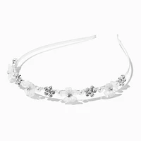 Silver Frosted Flower Headband