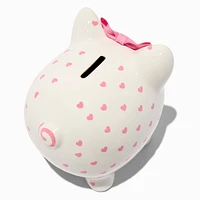 Claire's Club Pink Heart Polka Dot Piggy Bank