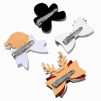 Holiday Hair Bow Clips - 4 Pack