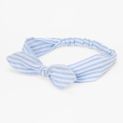 Striped Knotted Bow Headwrap
