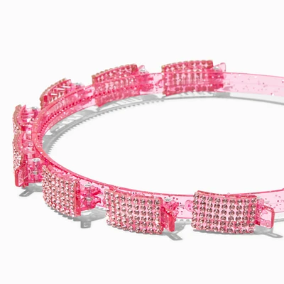 Pink Bling Twist & Clip Headband