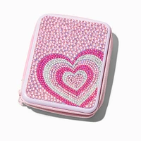 Pink Heart Bling Makeup Tin