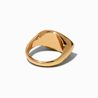 Gold-tone Embellished Seashell Ring