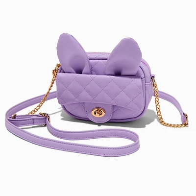 Claire's Club Purple Bunny Ear Crossbody Bag