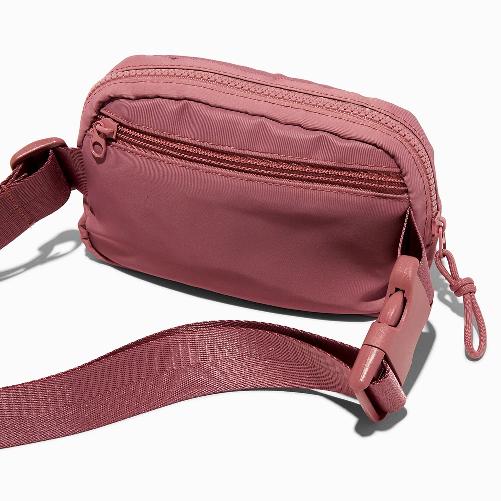 Mauve Nylon Belt Bag