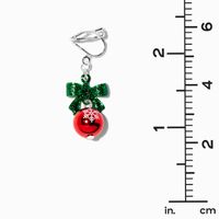 Christmas 0.5" Bells Clip-On Drop Earrings