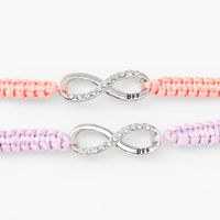 Pastel Infinity Adjustable Friendship Bracelets - 2 Pack