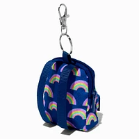 Navy Rainbow Mini Backpack Keychain